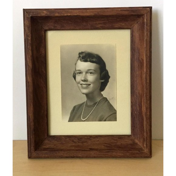 Vintage 1950s Young Smiling Girl Teen B&W Photo